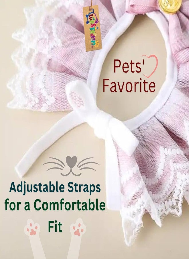 ويستيرن إرا أزياء القطط الفاخرة من ويسترن إيرا: ارتقِ بأناقة قطتك مع طوق القماش الأنيق الذي يتميز بفيونكة رقيقة، مثالي للمناسبات الخاصة وجلسات التصوير والفعاليات (صغير) - Image 2